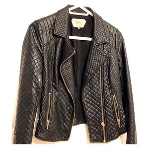ZARA Quilted Faux Leather Jacket